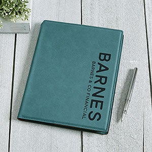Personalized Teal Junior Portfolio - Bold Style - 17184-T