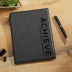 Personalized Black Junior Portfolio - Bold Style - 17184-BB