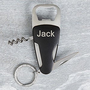 Multi-Tool Personalized Bottle Opener Key Chain - 17190