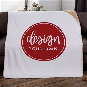 Design Your Own Personalized Sherpa Blanket - White - 17196-W