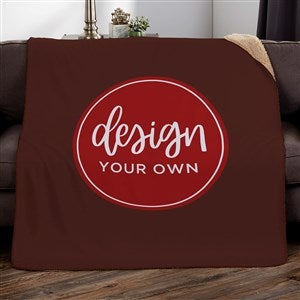 Design Your Own Personalized Sherpa Blanket - Chocolate Brown - 17196-CB