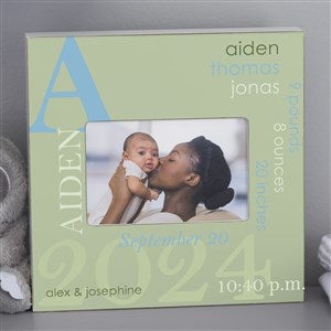 All About Baby Boy Personalized 4x6 Box Picture Frame - 17204-B