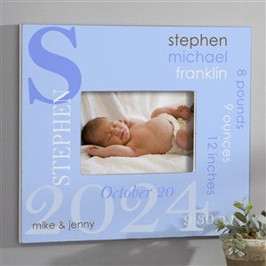 All About Baby Boy Personalized 5x7 Wall Picture Frame - 17204-W