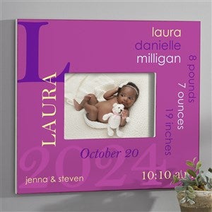 All About Baby Girl Personalized 5x7 Wall Picture Frame - 17205-W