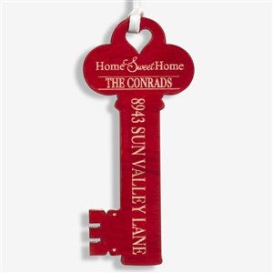 New Home Personalized Key Ornament- Red Maple - 17235-R