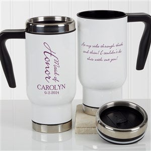 Bridal Brigade Personalized Wedding 14 oz. Commuter Travel Mug - 17257