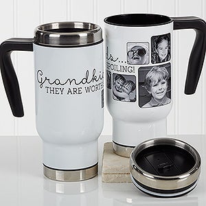 Theyre Worth Spoiling Personalized Photo 14 oz. Travel Mug - 17282