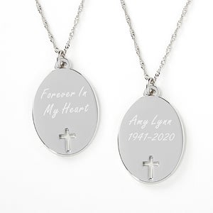 Forever In My Heart Personalized Memorial Pendant Necklace - 17303