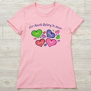 My Heart Belongs To Personalized Ladies Next Level Fitted Tee - 17306-NL