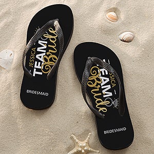 Team Bride Personalized Adult Flip Flops - 17308