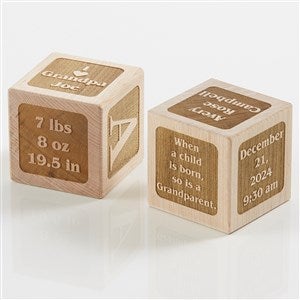 A Grandparent is Born Personalized Wood Block - 17328D