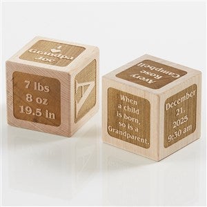 A Grandparent is Born Personalized Wood Block - 17328D