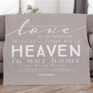 Heaven In Our Home Personalized 50x60 Lightweight Fleece Blanket - 17382-LF