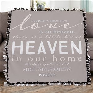 Heaven In Our Home Personalized 50x60 Tie Blanket - 17382-T