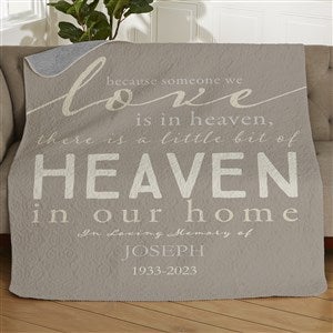 Heaven In Our Home Personalized 50x60 Quilted Blanket - 17382-Q