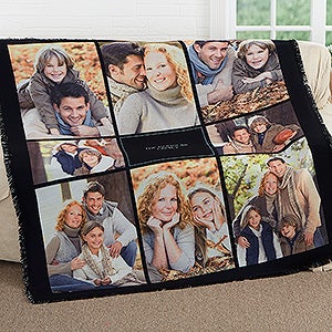 Photomontage Personalized 56x60 Photo Woven Throw - 17386-A