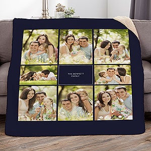 Photomontage Personalized 50x60 Photo Sherpa Blanket - 17386-S