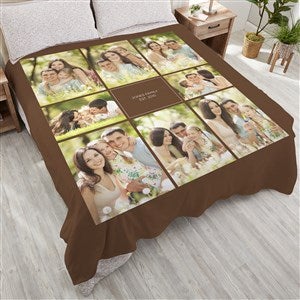 Photomontage Personalized 90x90 Photo Plush Queen Fleece Blanket - 17386-QU