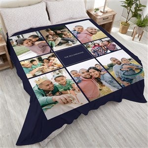 Photomontage Personalized 108x90 Photo Plush King Fleece Blanket - 17386-K