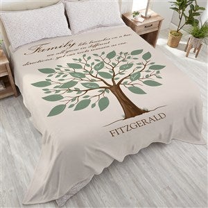 Family Tree Personalized 90x108 Plush Fleece Blanket - 17388-K