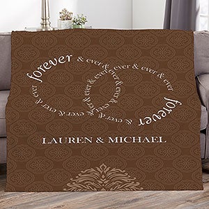 Forever & Ever Personalized Wedding 50x60 Fleece Blanket - 17390-F