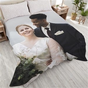 Wedding Photo Personalized 90x108 Plush King Fleece Blanket - 17397-K