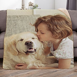 Personalized Pet Photo 60x80 Sherpa Blanket - 17398-SL