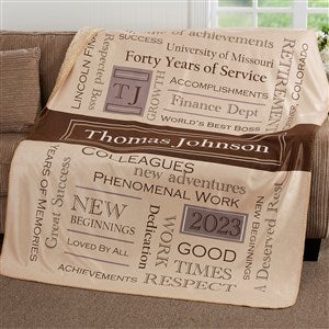 Retirement Personalized 60x80 Sherpa Blanket - 17405-SL