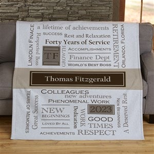 Retirement Personalized 50x60 Sweatshirt Blanket - 17405-SW