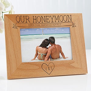 Personalized Honeymoon Picture Frame - Honeymoon Memories - 17414-S