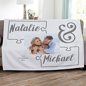 Missing Piece To My Heart Personalized 50x60 Sweatshirt Photo Blanket - 17423-SW