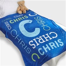 Repeating Name Personalized 50x60 Plush Fleece Blanket - 17428