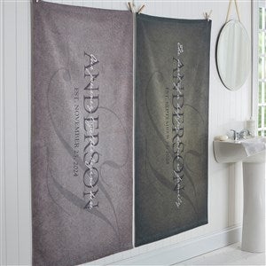 The Heart of Our Home Personalized 30x60 Bath Towel - 17458