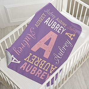 Personalized Fleece Tie Blanket - Repeating Boy Name