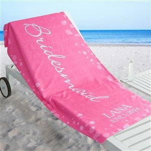 Bridal Brigade Personalized 30x60 Beach Towel - 17491
