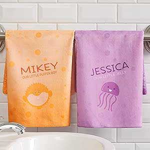 Sea Creatures Personalized Hand Towel - 17531