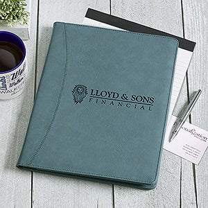 Personalized Logo Teal Padfolio - 17545