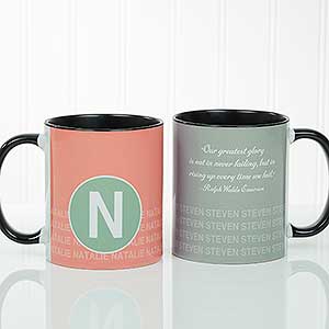 Sophisticated Quotes Personalized Coffee Mug 11 oz.- Black - 17556-B