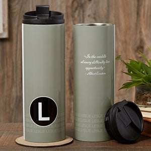 Sophisticated Quotes Personalized 16oz. Travel Tumbler - 17558