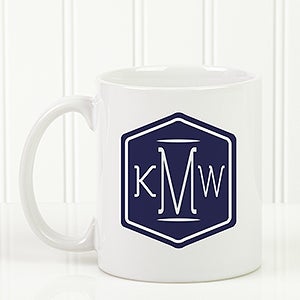 Classic Monogram Personalized Coffee Mug 11 oz.- White - 17572-S