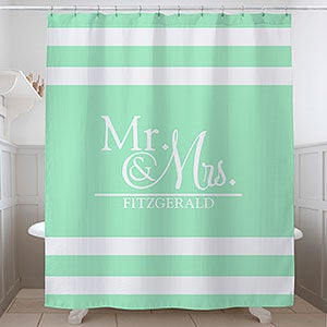Wedded Pair Personalized Shower Curtain - 17588