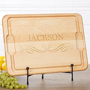 Classic Kitchen Personalized Hardwood Cutting Board- 12x17 - 17594