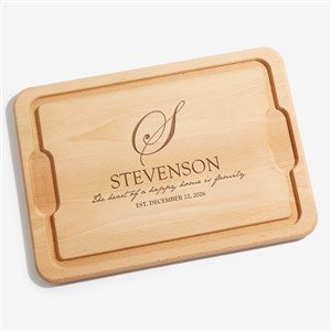 Heart Of Our Home Personalized Hardwood Cutting Board- 12x17 - 17595
