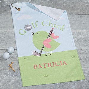 Golf Chick Personalized Ladies Golf Towel - 17619