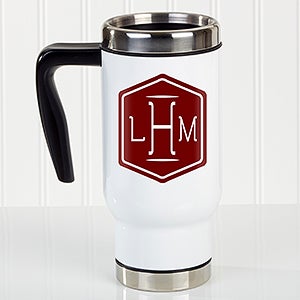 Classic Monogram Personalized 14 oz. Commuter Travel Mug - 17662