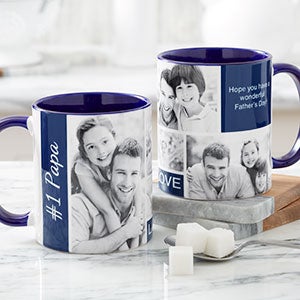 Photo Collage Mug - 11oz Blue - Family Love - 17665-BL