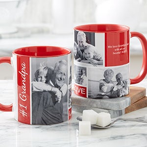 Photo Collage Mug - 11oz Red - Family Love - 17665-R