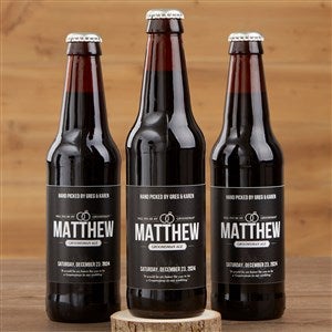 Personalized Groomsman Beer Bottle Labels - Will You Be My Groomsman? - 17669-B