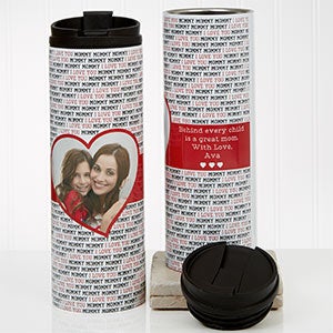 Love You This Much Photo Personalized 16oz. Travel Tumbler - 17674