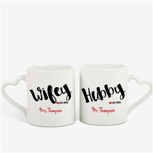 Wifey  Hubby Personalized Mug Set - 17676